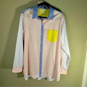 Gap cotton preppy pastel colors shirt